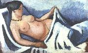 August Macke Reclining female nude Sweden oil painting artist